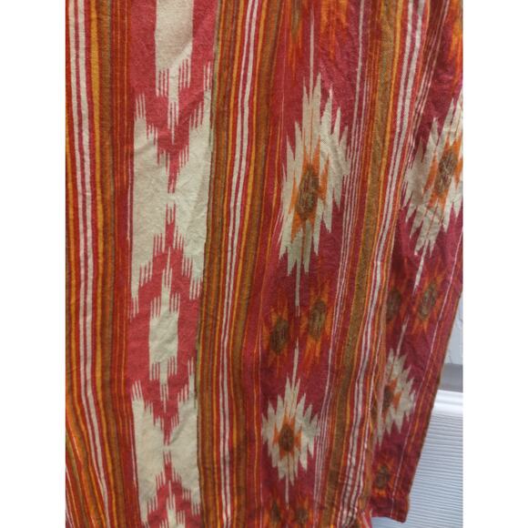 Vintage Angie Size Small Y2K Wide Leg Aztec Southwestern Boho Crop Pull-On Pants - Picture 2 of 4